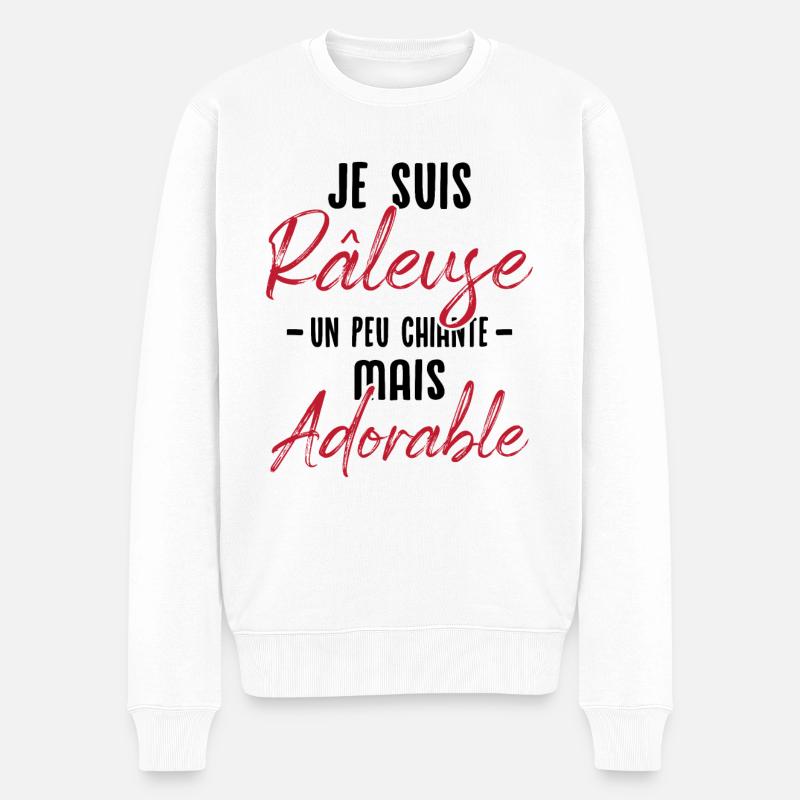 Je suis râleuse un peu chiante mais adorable - Pull Premium bio Homme - blanc