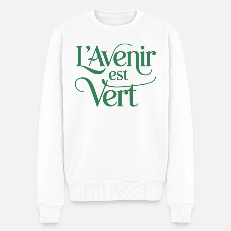 L'avenir est vert - Pull Premium bio Homme - blanc