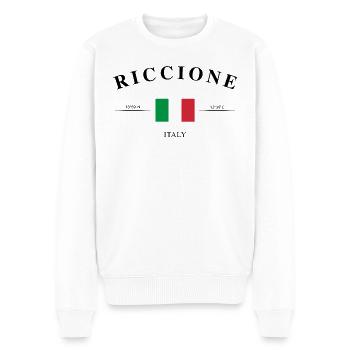 Riccione coordonnées Italie Vacances Voyage Souvenir - Pull Premium bio Homme - blanc - Devant - Thijin (182cm)