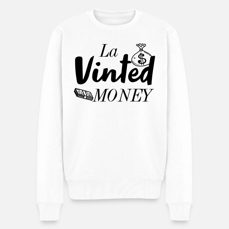 La vinted money ! - Pull Premium bio Homme - blanc