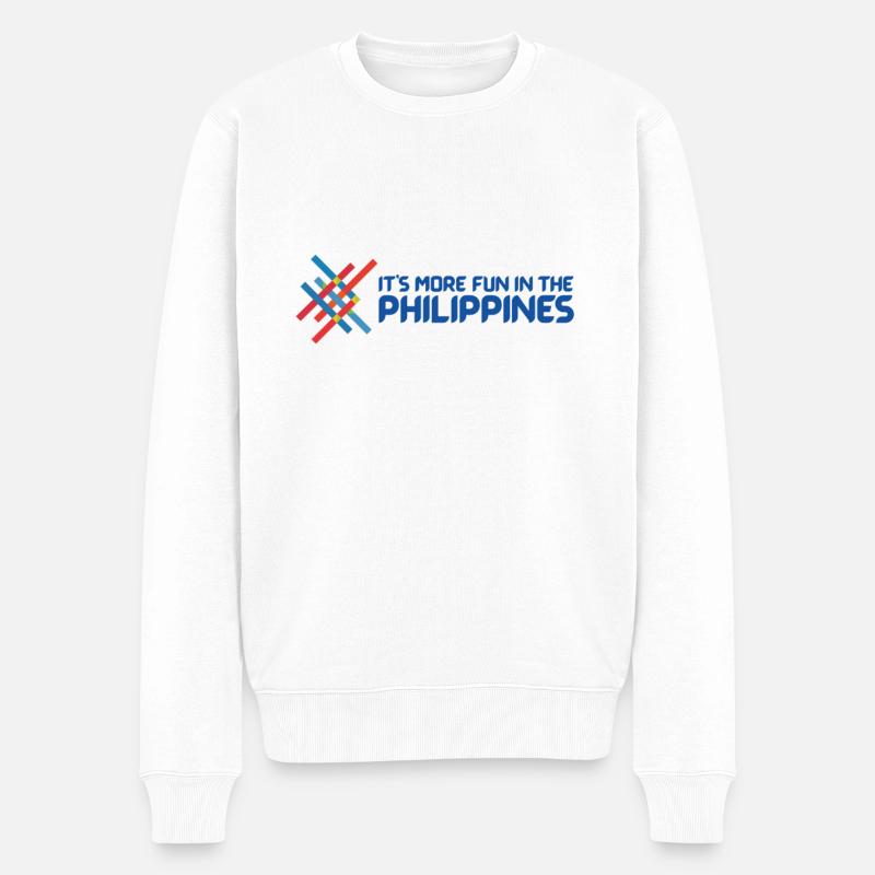 C’est plus amusant aux Philippines - Pull Premium bio Homme - blanc