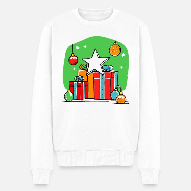 Weihnachtsgeschenke & Dekorationen - Männer Premium Bio Pullover - Weiß