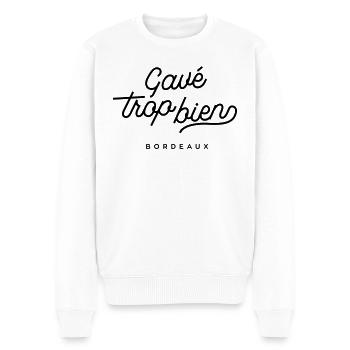 Gavé trop bien - Bordeaux - Pull Premium bio Homme - blanc - Devant - Thijin (182cm)
