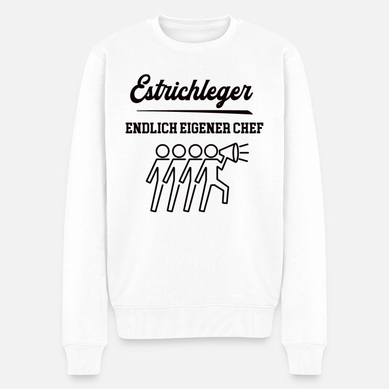 Estrichleger Chef Selbstständigkeit Firma Gründen - Männer Premium Bio Pullover - Weiß
