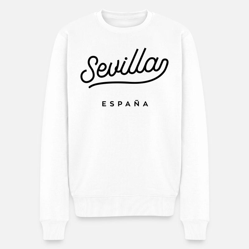 Sevilla - Spanien - Männer Premium Bio Pullover - Weiß