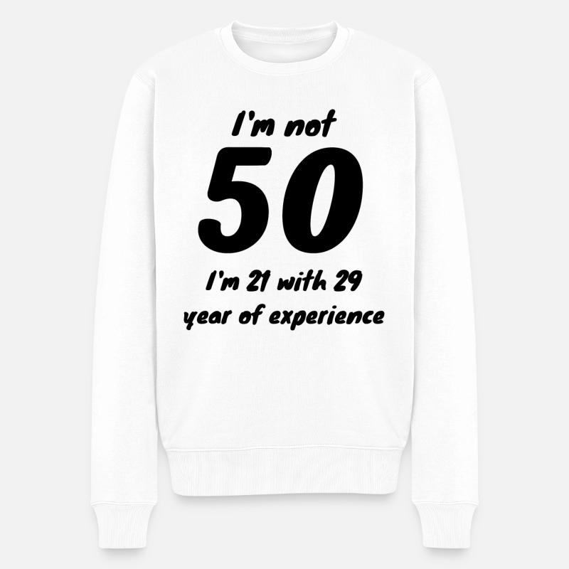 50e anniversaire - Pull Premium bio Homme - blanc
