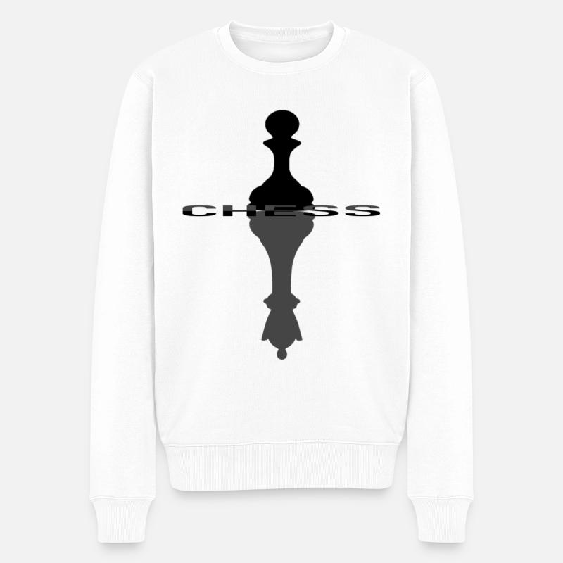 Schach - Männer Premium Bio Pullover - Weiß