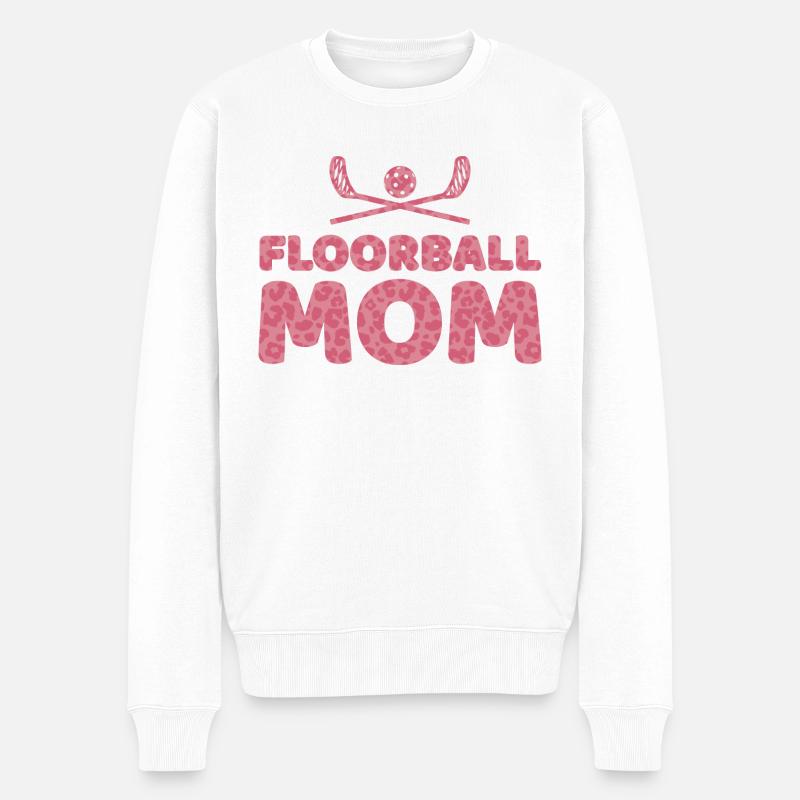 Floorballspielerin Floorball Mom Mama Mutter - Männer Premium Bio Pullover - Weiß