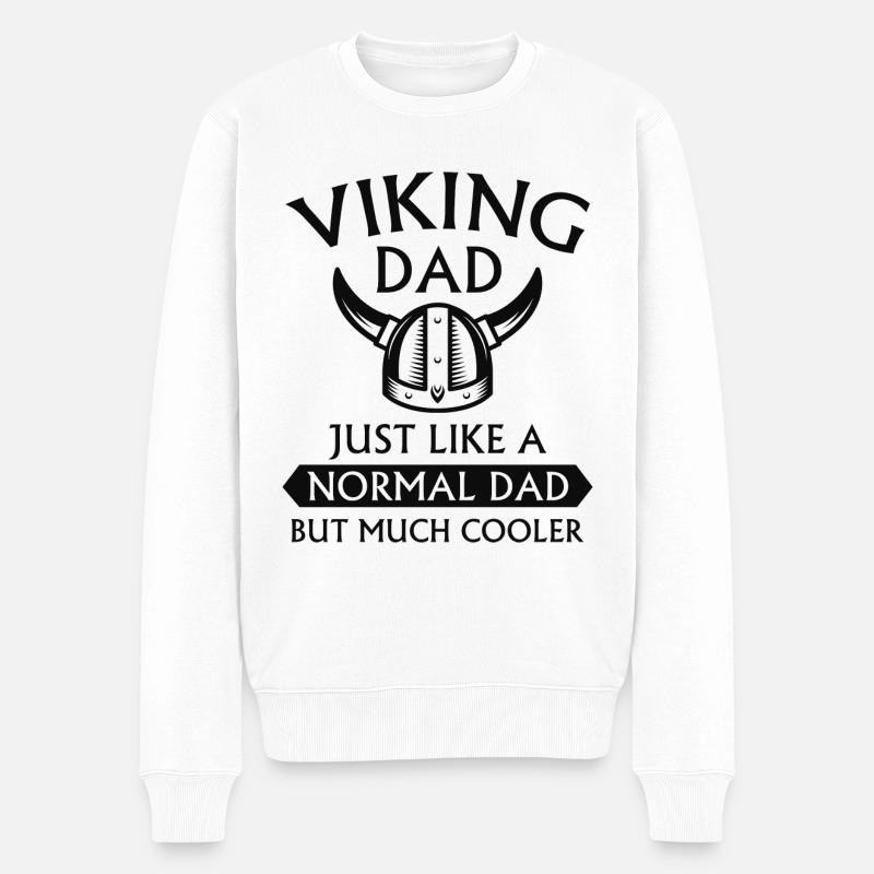 Papa viking - Pull Premium bio Homme - blanc