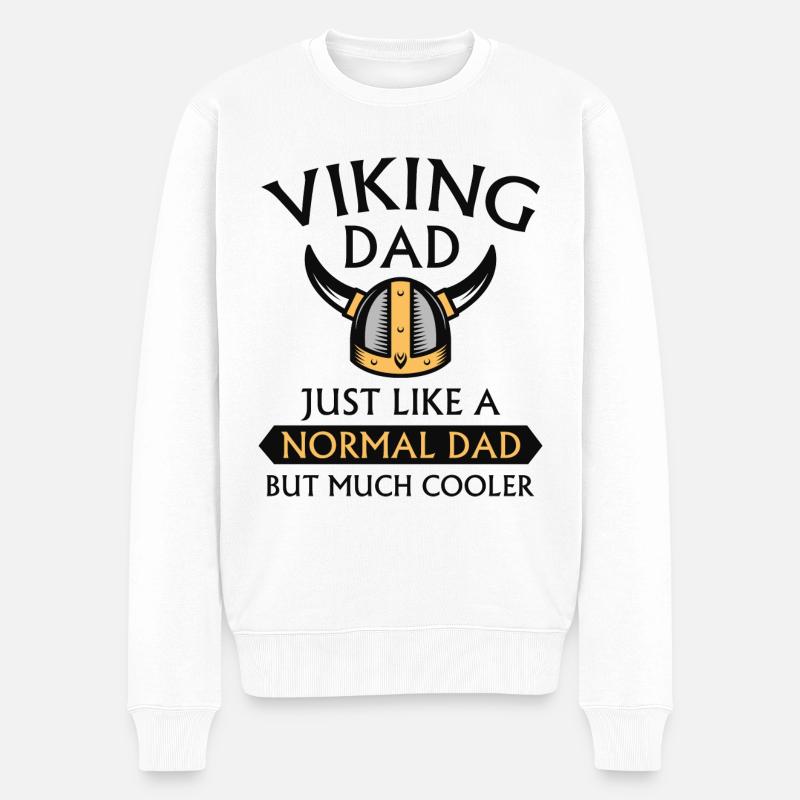 Papa viking - Pull Premium bio Homme - blanc