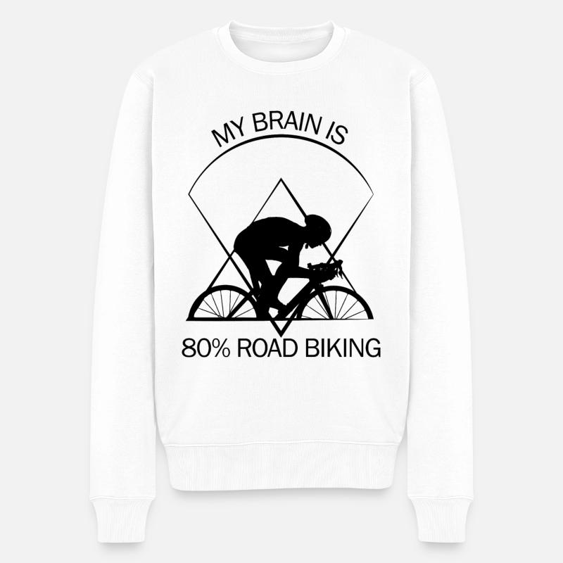 Rennrad - Männer Premium Bio Pullover - Weiß