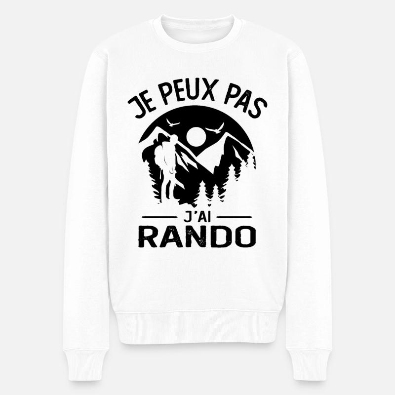 Je Peux Pas J'ai Rando - Pull Premium bio Homme - blanc