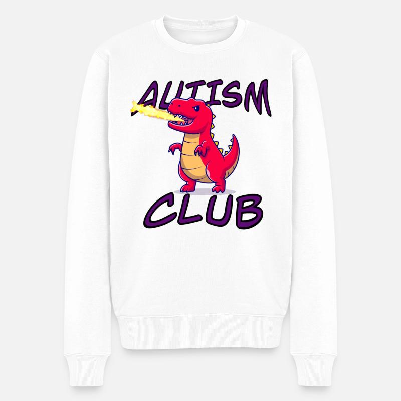 Autism Club „Rexi“ - Männer Premium Bio Pullover - Weiß