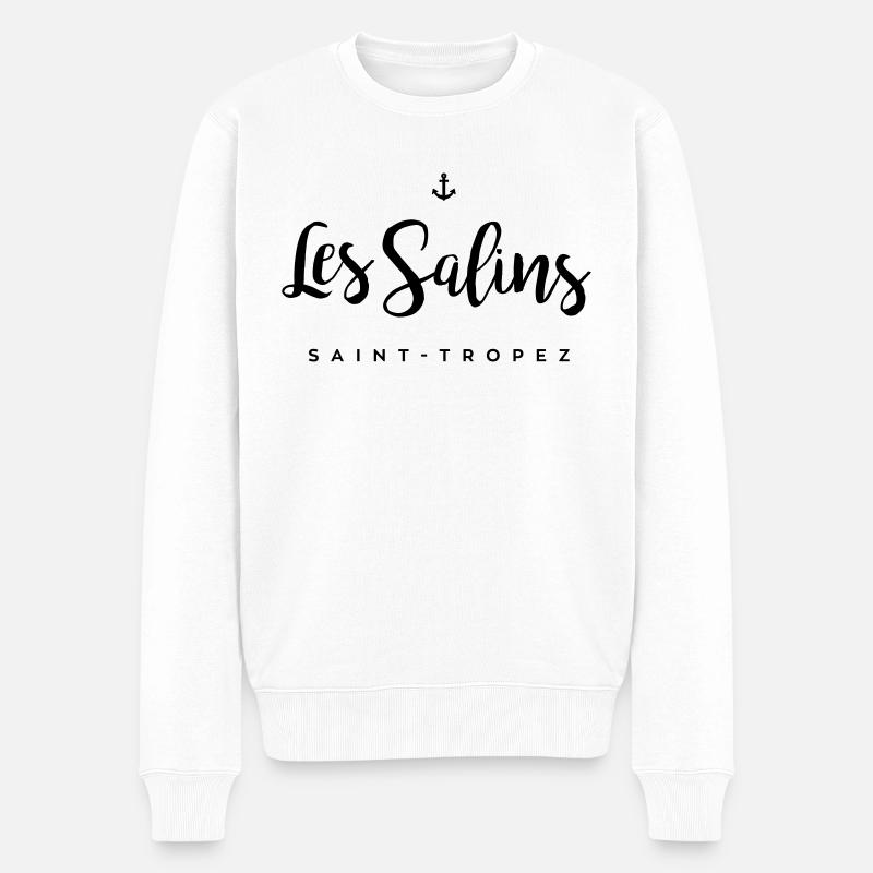 Les Salins - Saint Tropez - Männer Premium Bio Pullover - Weiß