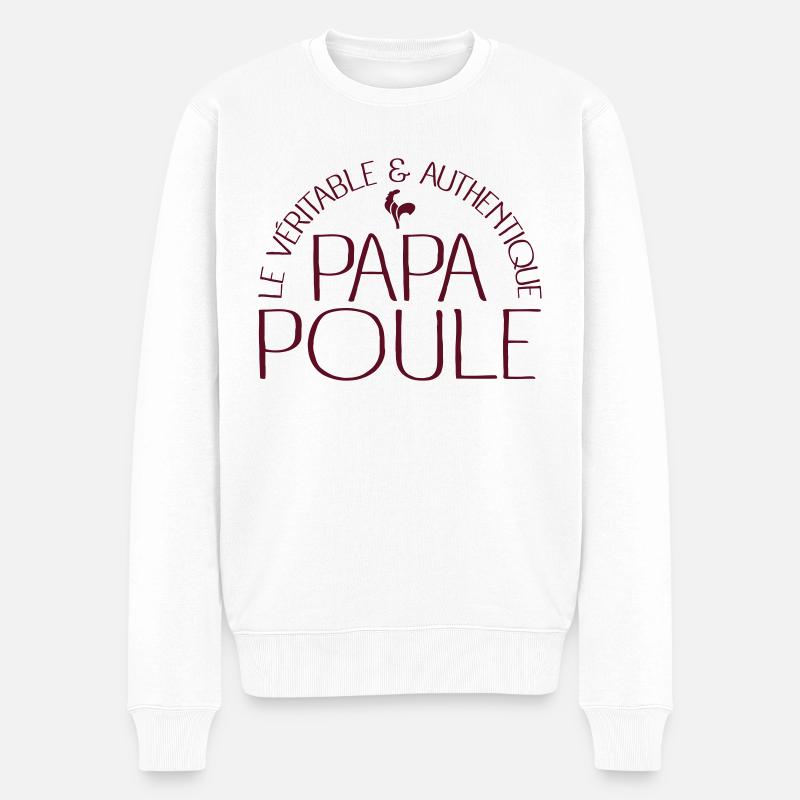 Papa Poule - Pull Premium bio Homme - blanc