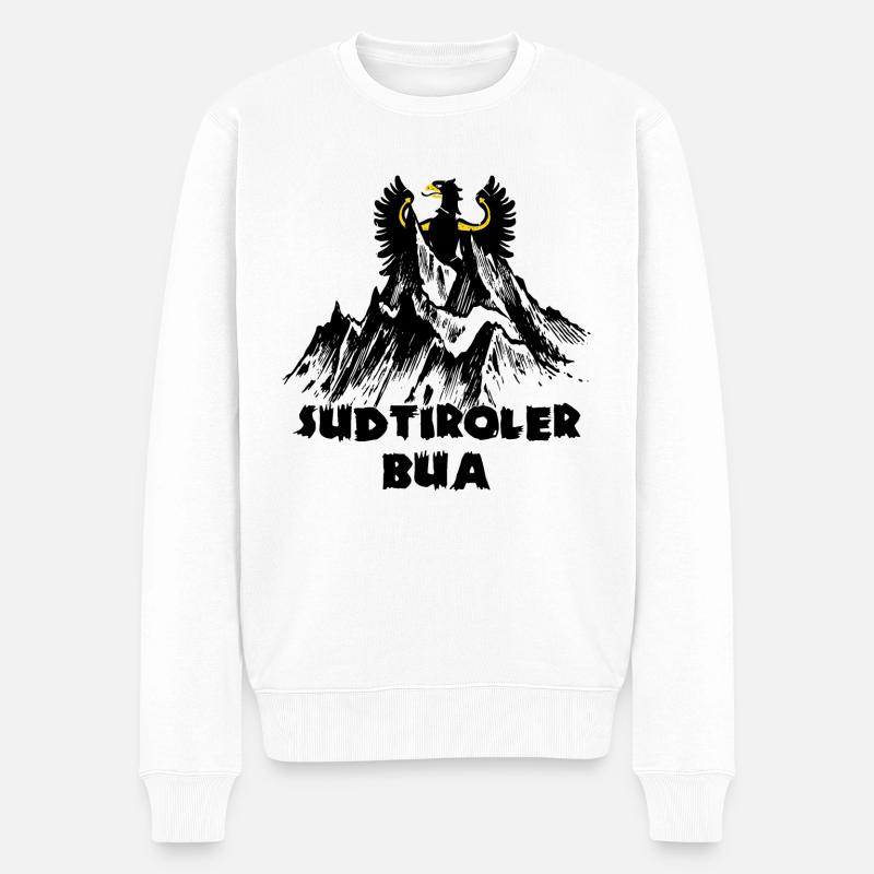 Südtiroler Bua - Männer Premium Bio Pullover - Weiß