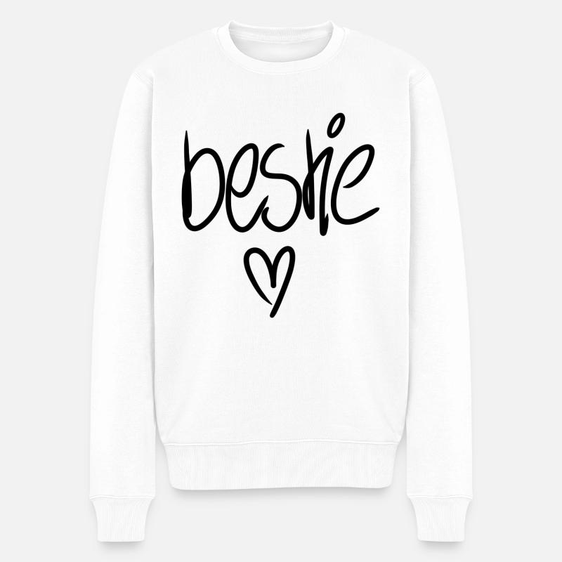 Bestie - Männer Premium Bio Pullover - Weiß