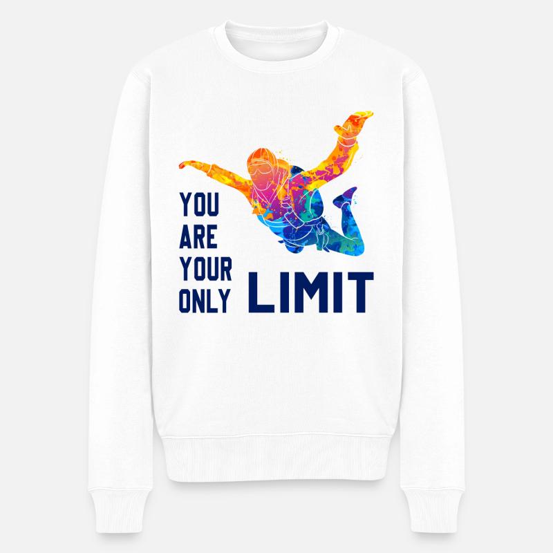 Skydive parachutiste Skydiver Chute libre - Pull Premium bio Homme - blanc