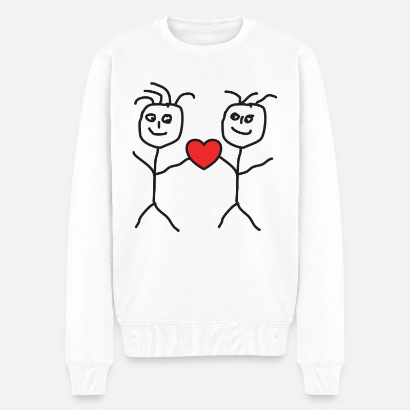 Stick hommes - Pull Premium bio Homme - blanc