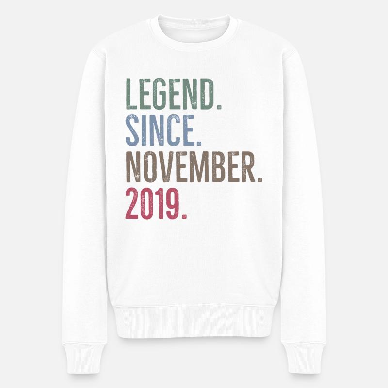 Legende seit November 2019 - Männer Premium Bio Pullover - Weiß
