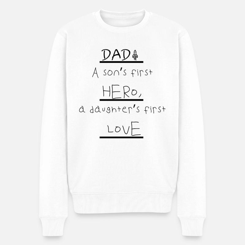 Dad - Männer Premium Bio Pullover - Weiß