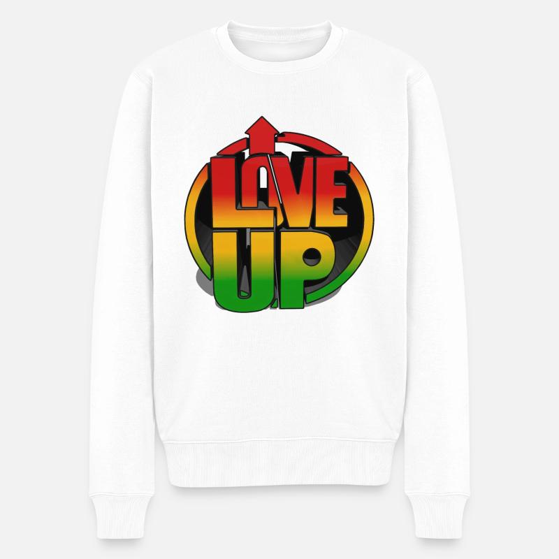 LOVE UP - Pull Premium bio Homme - blanc