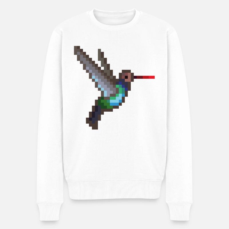 Vogel - Männer Premium Bio Pullover - Weiß