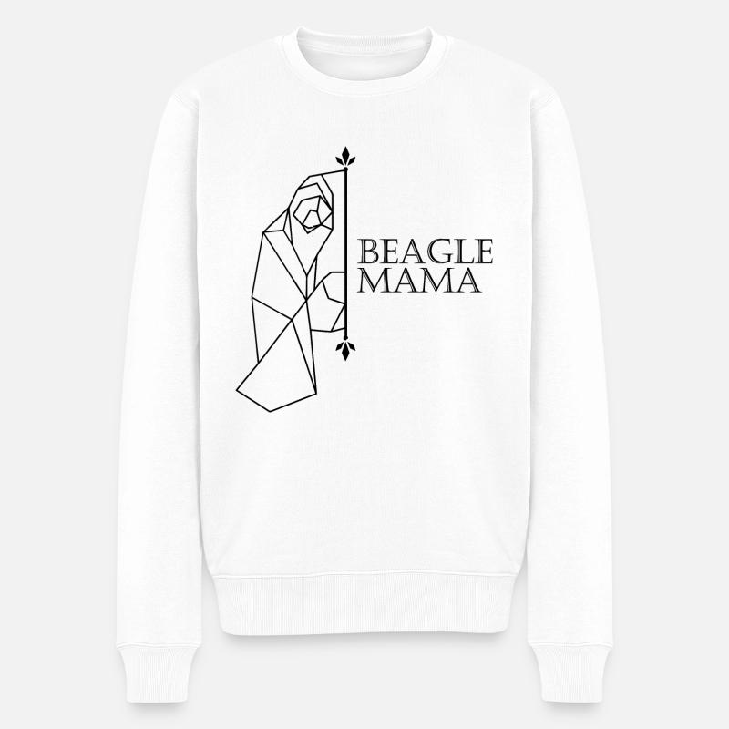 Beagle Mama - Männer Premium Bio Pullover - Weiß