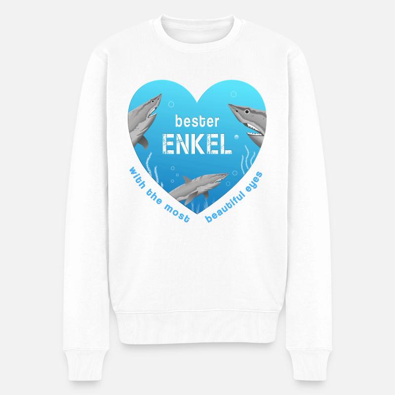 bester Enkel - Männer Premium Bio Pullover - Weiß
