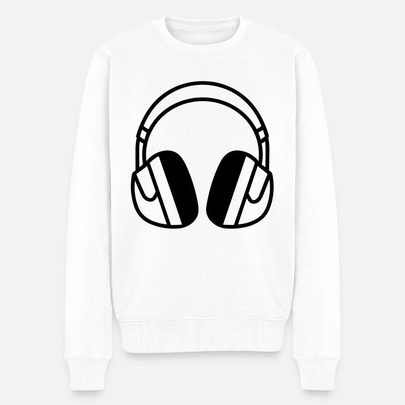 Gaming-Headset - Männer Premium Bio Pullover - Weiß