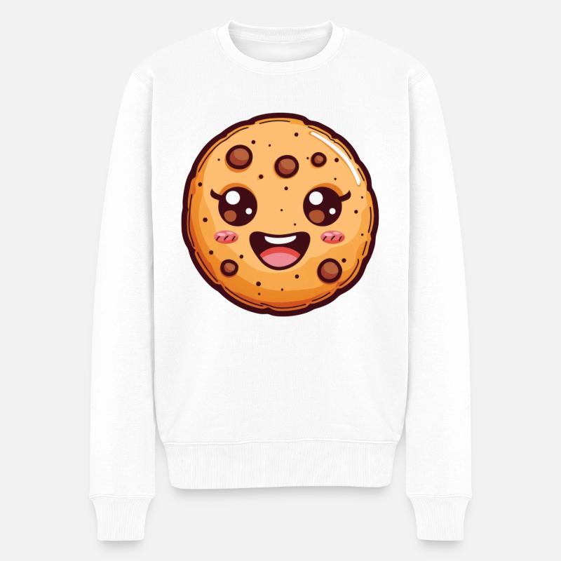 Dessin animé de biscuit mignon - Pull Premium bio Homme - blanc