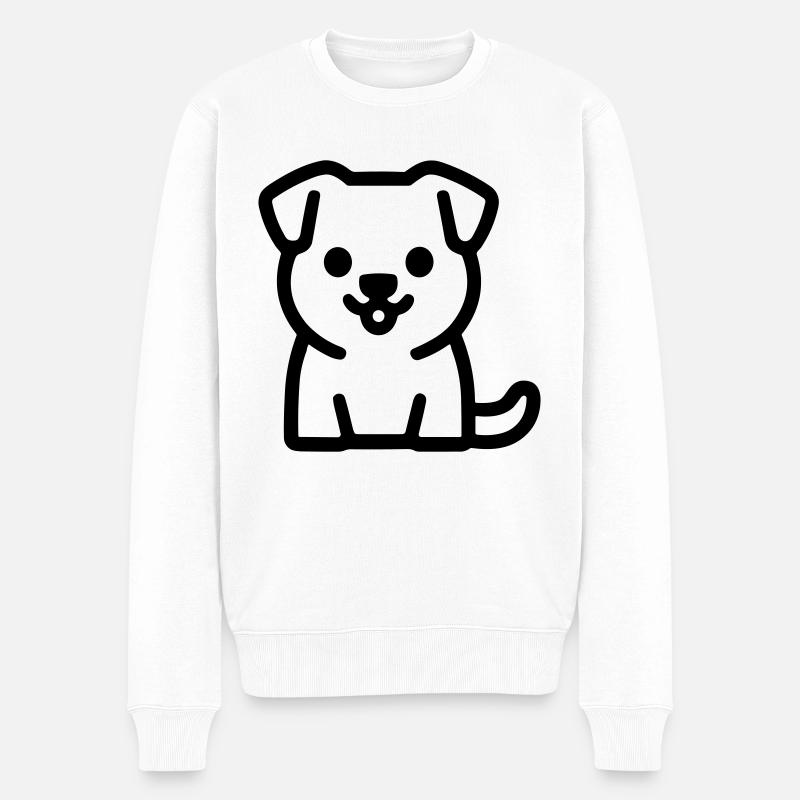 Chien - Pull Premium bio Homme - blanc