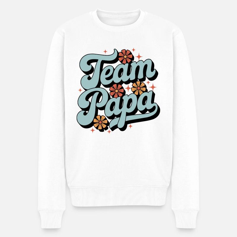 T-shirt rétro Team Dad - Pull Premium bio Homme - blanc