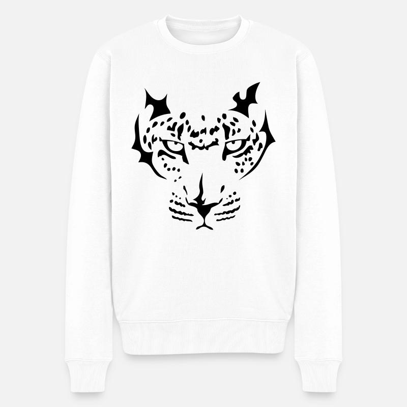 tribal leopards 1 - Pull Premium bio Homme - blanc