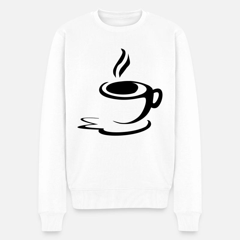 Kaffeetasse - Männer Premium Bio Pullover - Weiß