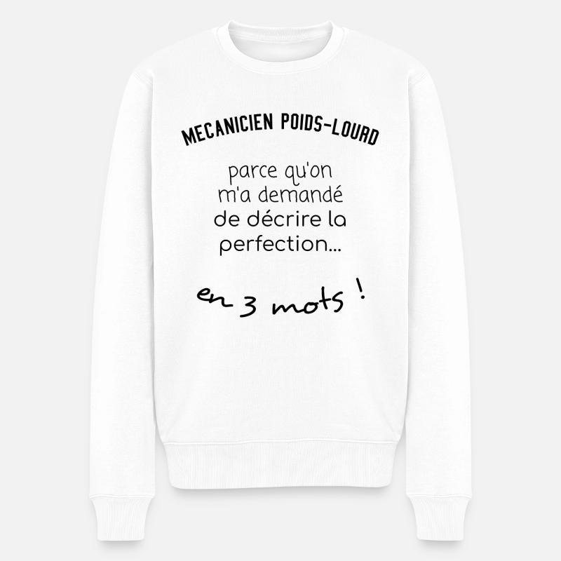 mécano parfait 3 mots - Pull Premium bio Homme - blanc