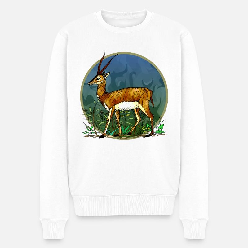 antilope - Pull Premium bio Homme - blanc