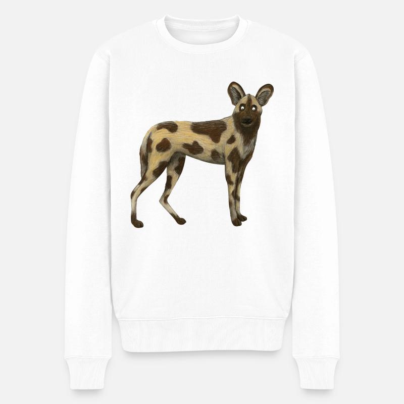 Wildhund - Männer Premium Bio Pullover - Weiß