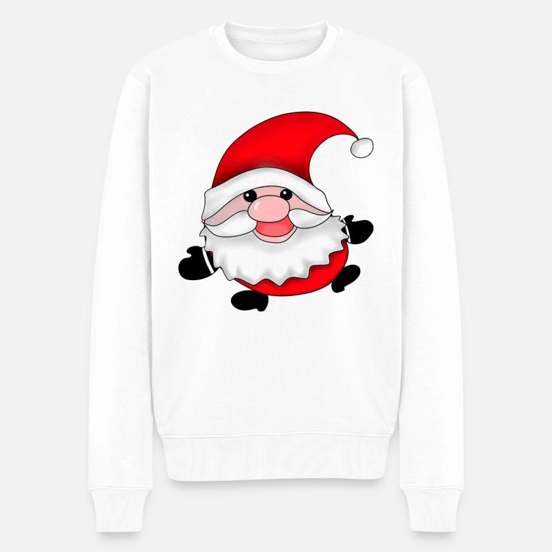 MrWeihnacht - Männer Premium Bio Pullover - Weiß