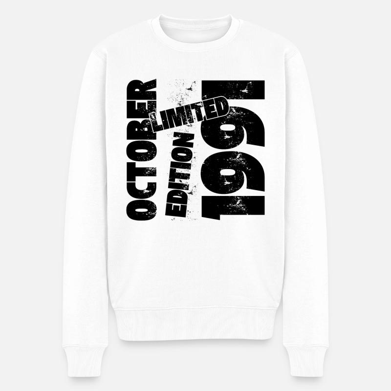 OCTOBRE 1991 LIMITED EDITION - Pull Premium bio Homme - blanc