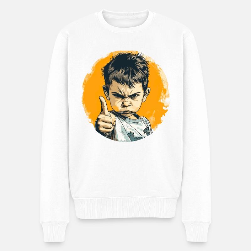 L’avertissement du petit garçon - Pull Premium bio Homme - blanc