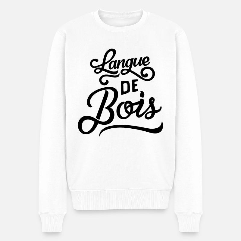 Langue de bois - Pull Premium bio Homme - blanc