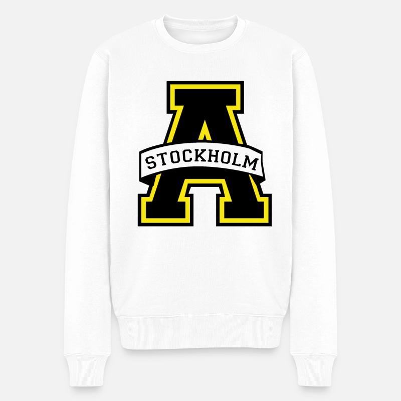 Stockholm - Männer Premium Bio Pullover - Weiß