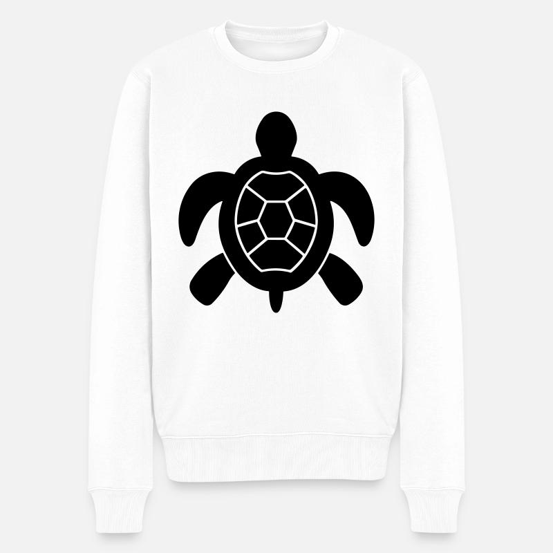 tortue - Pull Premium bio Homme - blanc