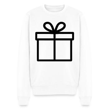 Kleine Geschenkbox - Männer Premium Bio Pullover - Weiß - Vorne - Thijin (182cm)
