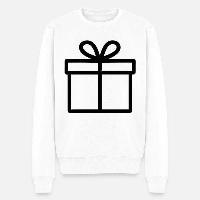 Kleine Geschenkbox - Männer Premium Bio Pullover - Weiß