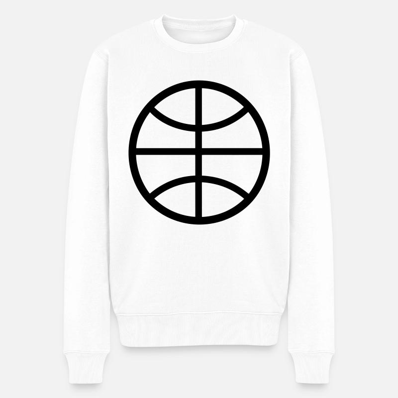 Ballon de basket - Pull Premium bio Homme - blanc