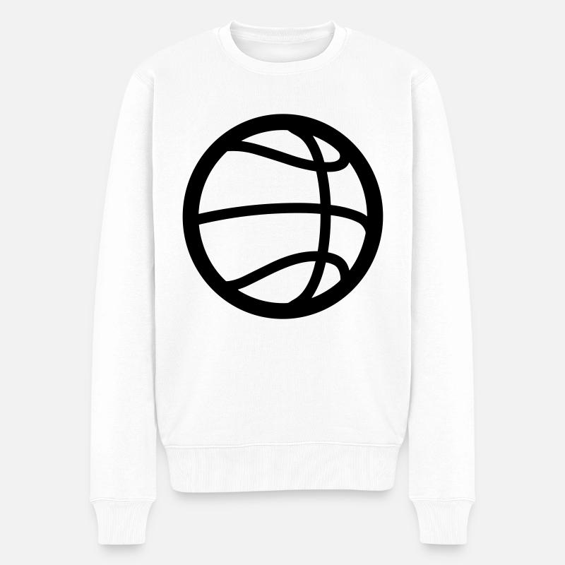 Ballon de basket - Pull Premium bio Homme - blanc