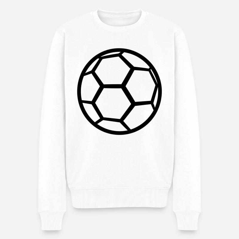 ballon de foot - Pull Premium bio Homme - blanc