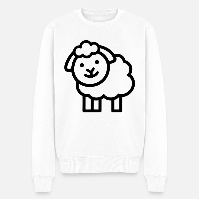 Schaf - Männer Premium Bio Pullover - Weiß